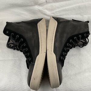 Diesel Black and Gray High-Top Sneakers
